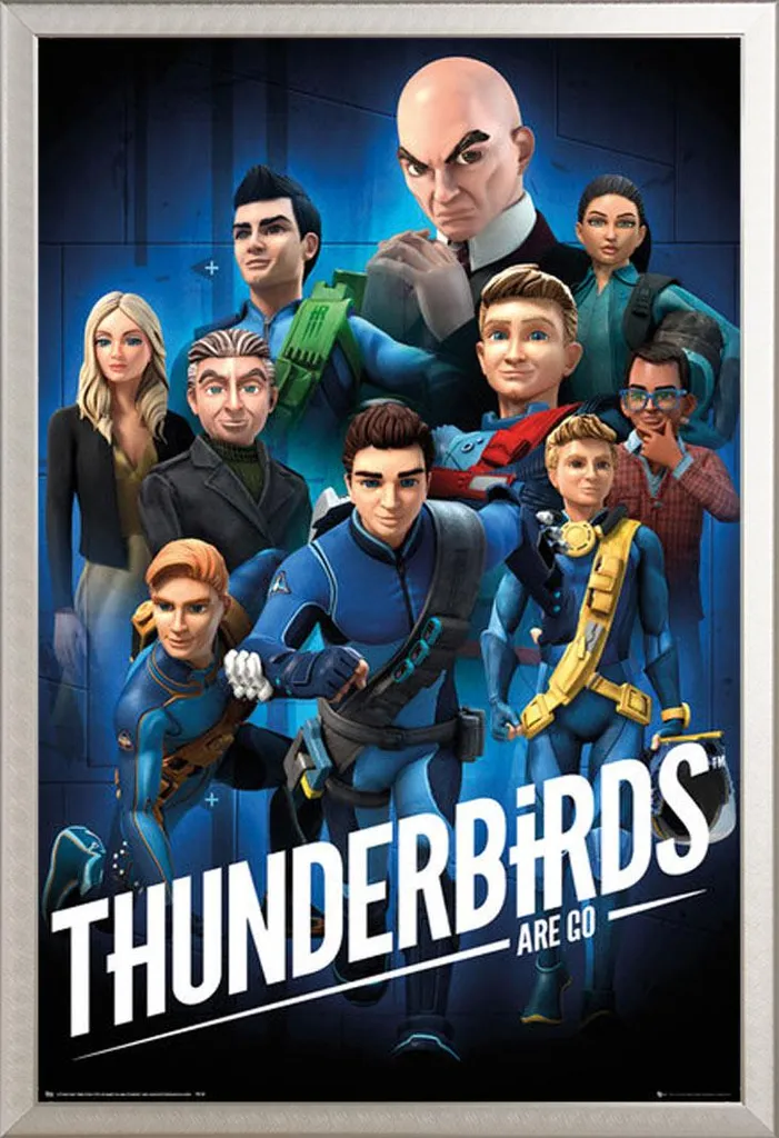 Poster Thunderbirds Are Go Collage + Cornice Argento Shinsuke Maxi