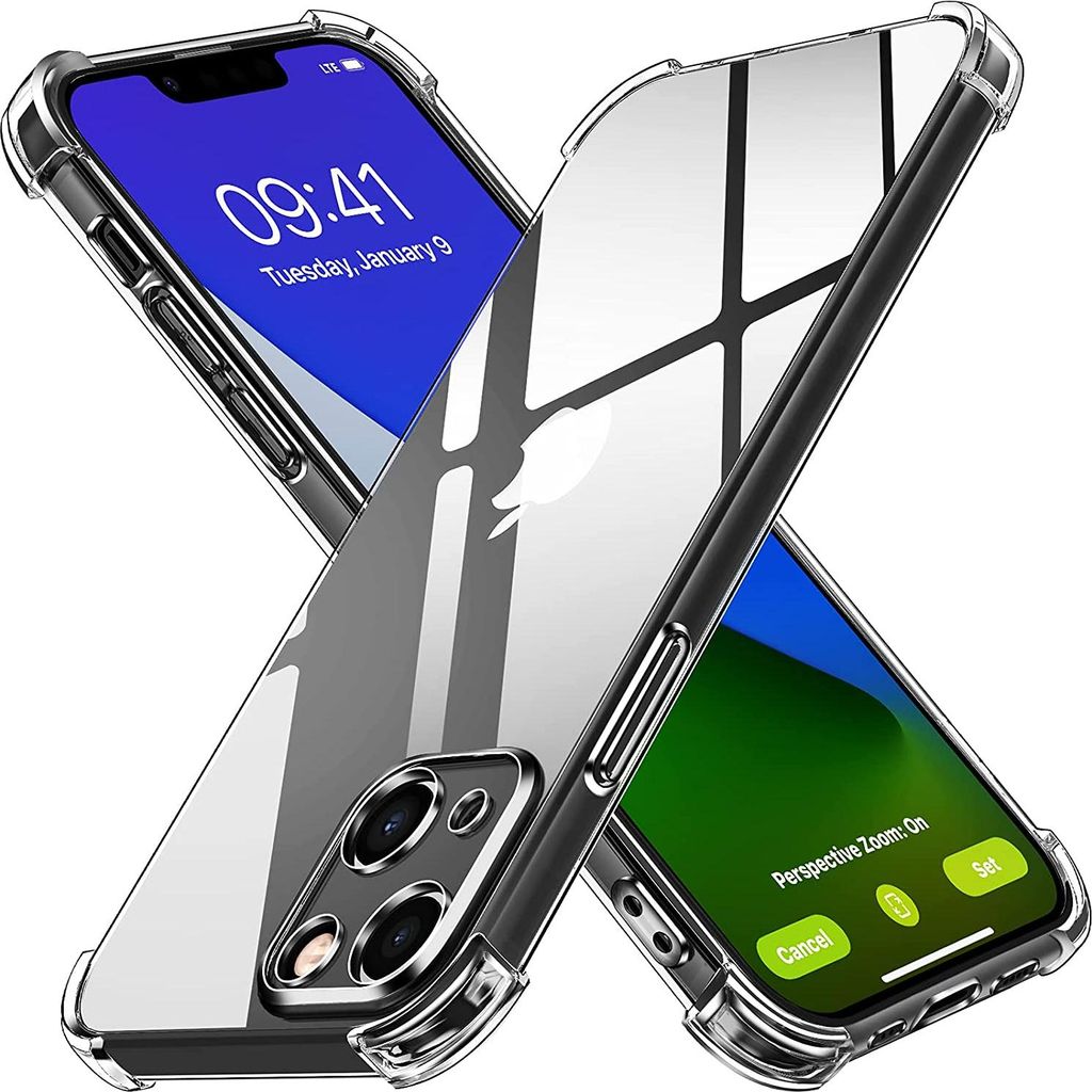 Hülle für iPhone 14 - Stoßfeste Transparent Handyhülle Kratzfest Schutzhülle Ultra Dünn Phonillico