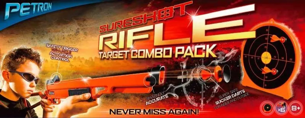Fusil à pompe Petron 162/3C avec cible pack combiné enfant orange noir
