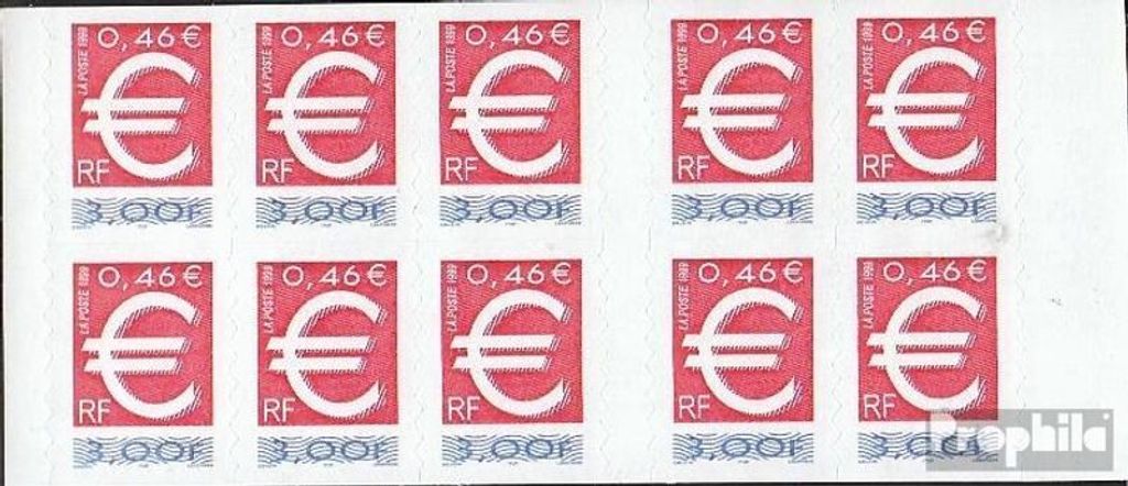 Briefmarken Frankreich 1999 Mi 3363MH (kompl.Ausg.) postfrisch Einführung des Euro
