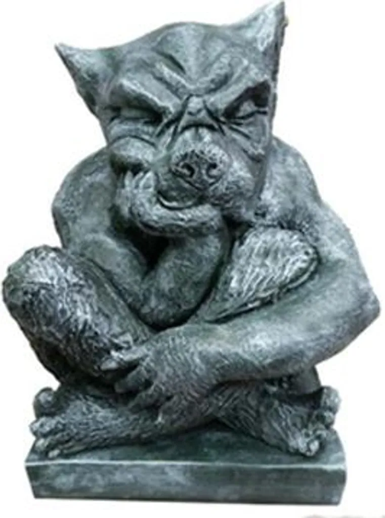 Grande Sculpture Dragon de 47 cm Figurine de Décoration Style Troll