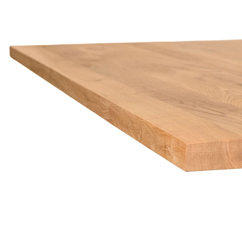 Tischplatte Eiche massiv 4 cm 240cm Länge gerade Kante, Kratzfest & natürlich geölt, Hochwertige Massivholzplatte, Esstisch, Schreibtisch, 240x1...