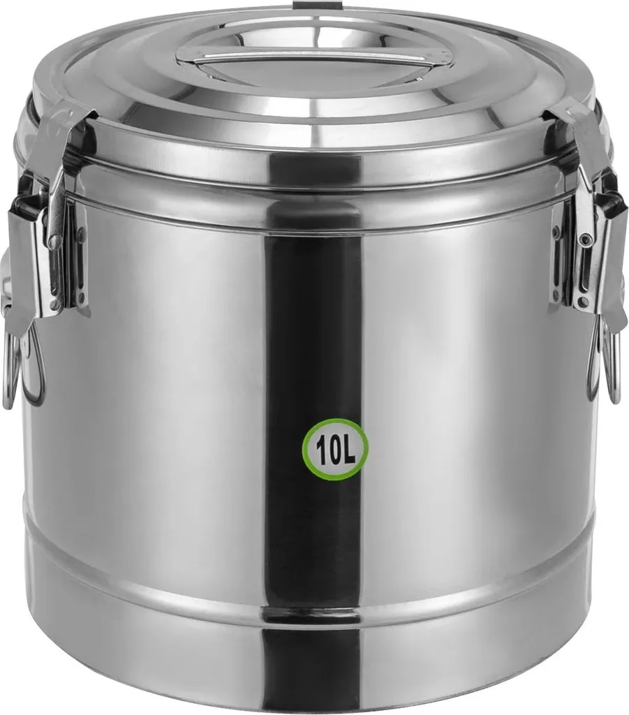 Seau à glace isolé en inox 304 de 10L - Garde le froid durant 12h
