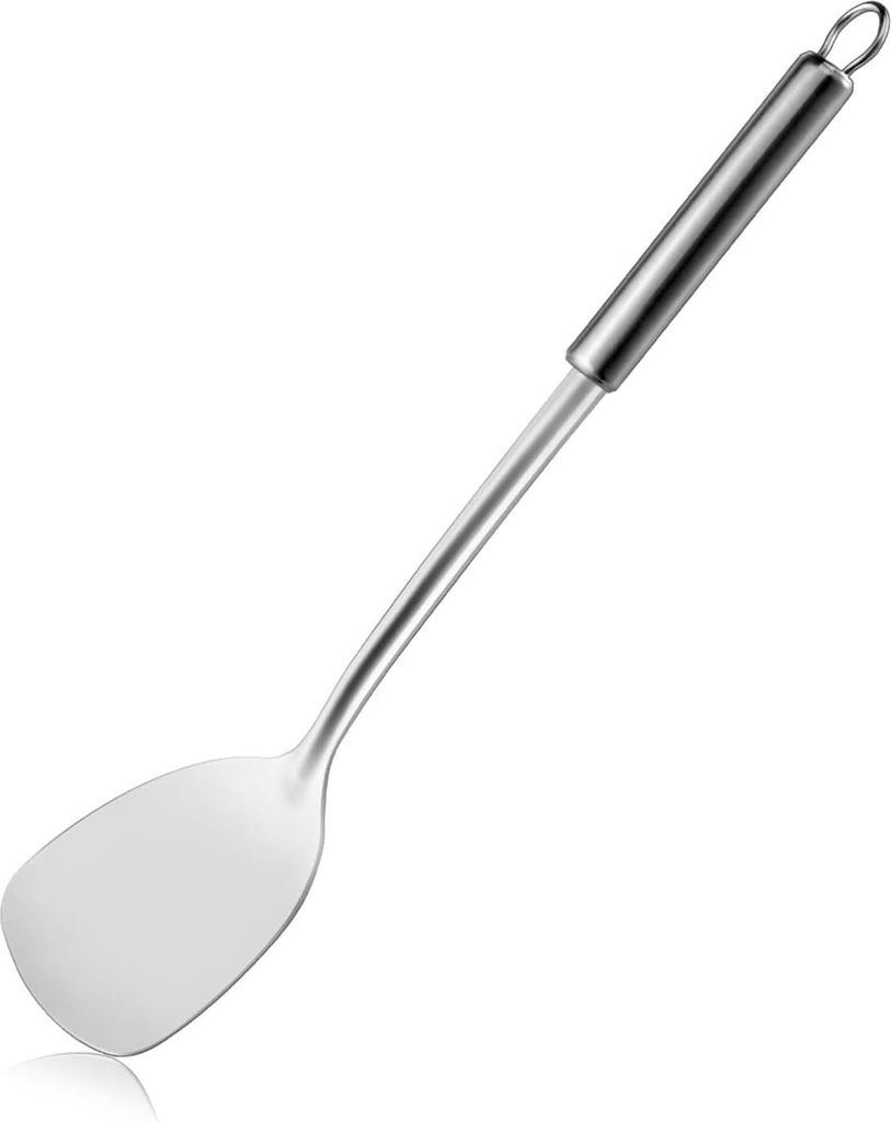 Spatel (14,6 Zoll), rostfreier Edelstahlspatel, Metallschaber, Wokzubehör, Kochgeschirr, Wokspatel für Zuhause, Küche und Restaurant, spülmasch...