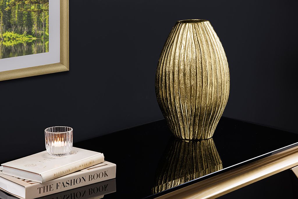 riess-ambiente Moderne Vase ELEGANCE 35cm gold antik Metall Produktbild 6