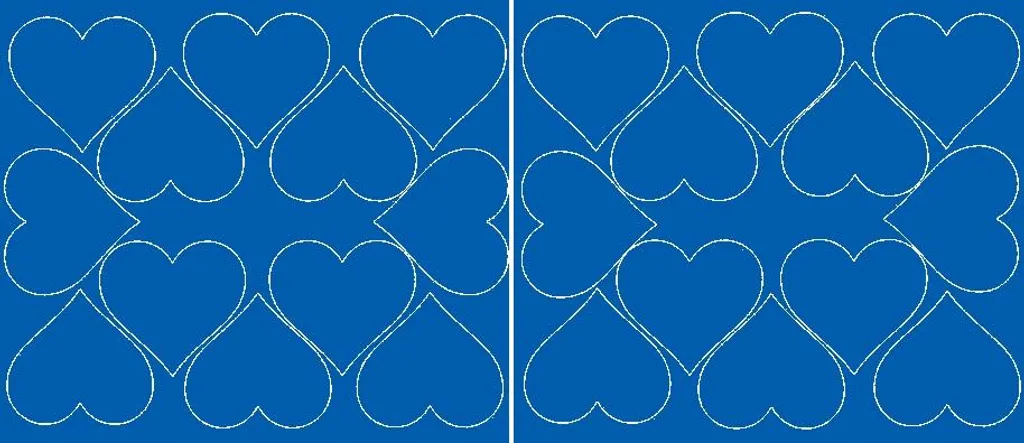 Cuori Blu Opaco 7cm San Valentino - 24 Adesivi Design Minimal
