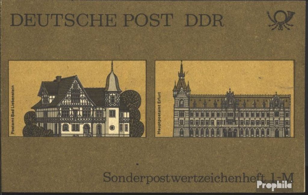 Briefmarken DDR 1986 Mi SMHD21b (kompl.Ausg.) postfrisch Postaemter