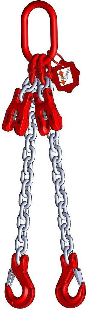 Anschlagkette Güteklasse 8 2-Strang 6,0 m 16 mm mit Verkürzung verzinkt
