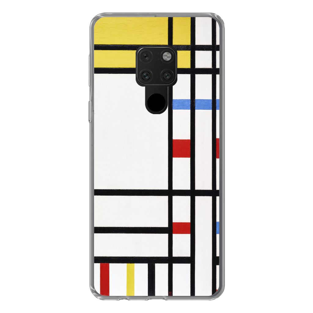 MuchoWow Handyhülle Schutzhülle Hülle für Huawei P40 Lite Place De La Concorde - Piet Mondrian Silikon Softcase Handy Hülle - Handy