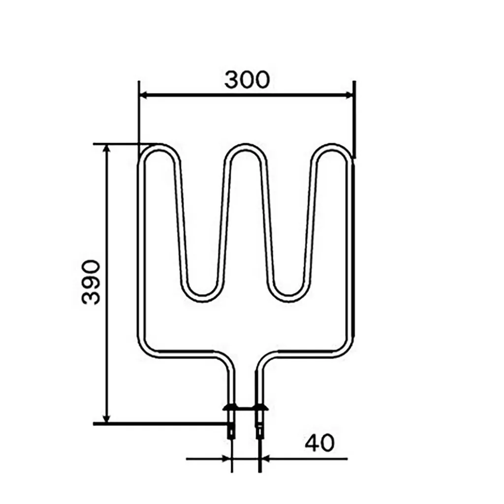 Résistance de remplacement pour poêle sauna Harvia ZSK-690 1500W Inox