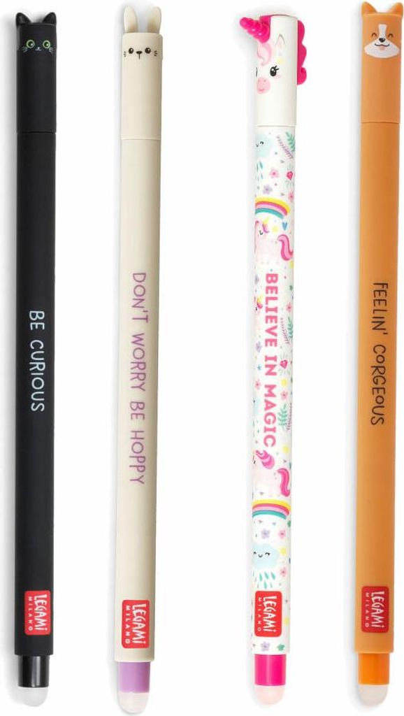 Legami Erasable Gel Pen Set, 4-tlg., löschbare Gelstifte, Produktbild 