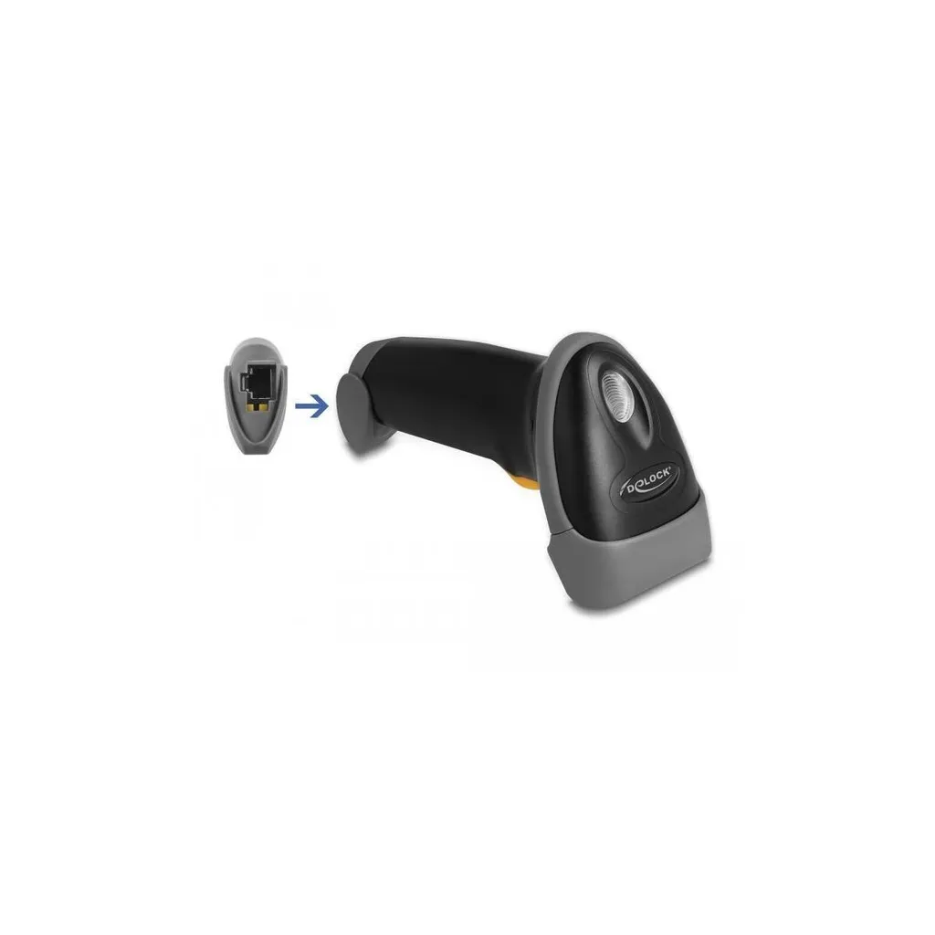 Scanner de code-barres 1D Delock industriel avec câble et support fixe - 12