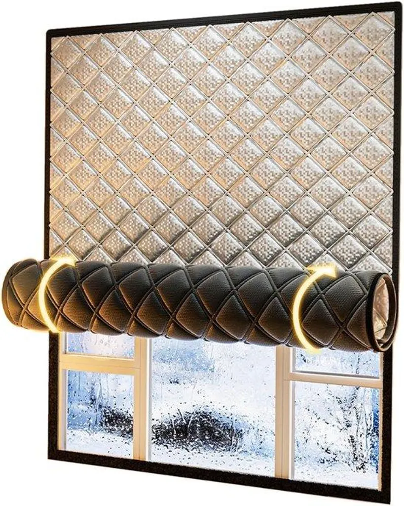 Stop froid fenêtre : kit isolation thermique 130x150cm avec clips d'étanchéité