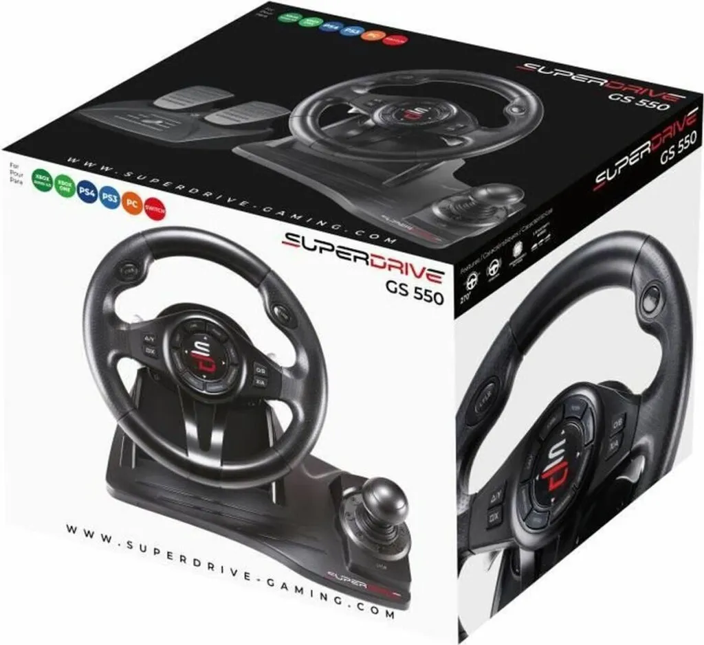 Set Racing Superdrive GS550: Volante e Pedali Programmabili Multi-Piattaforma - 6