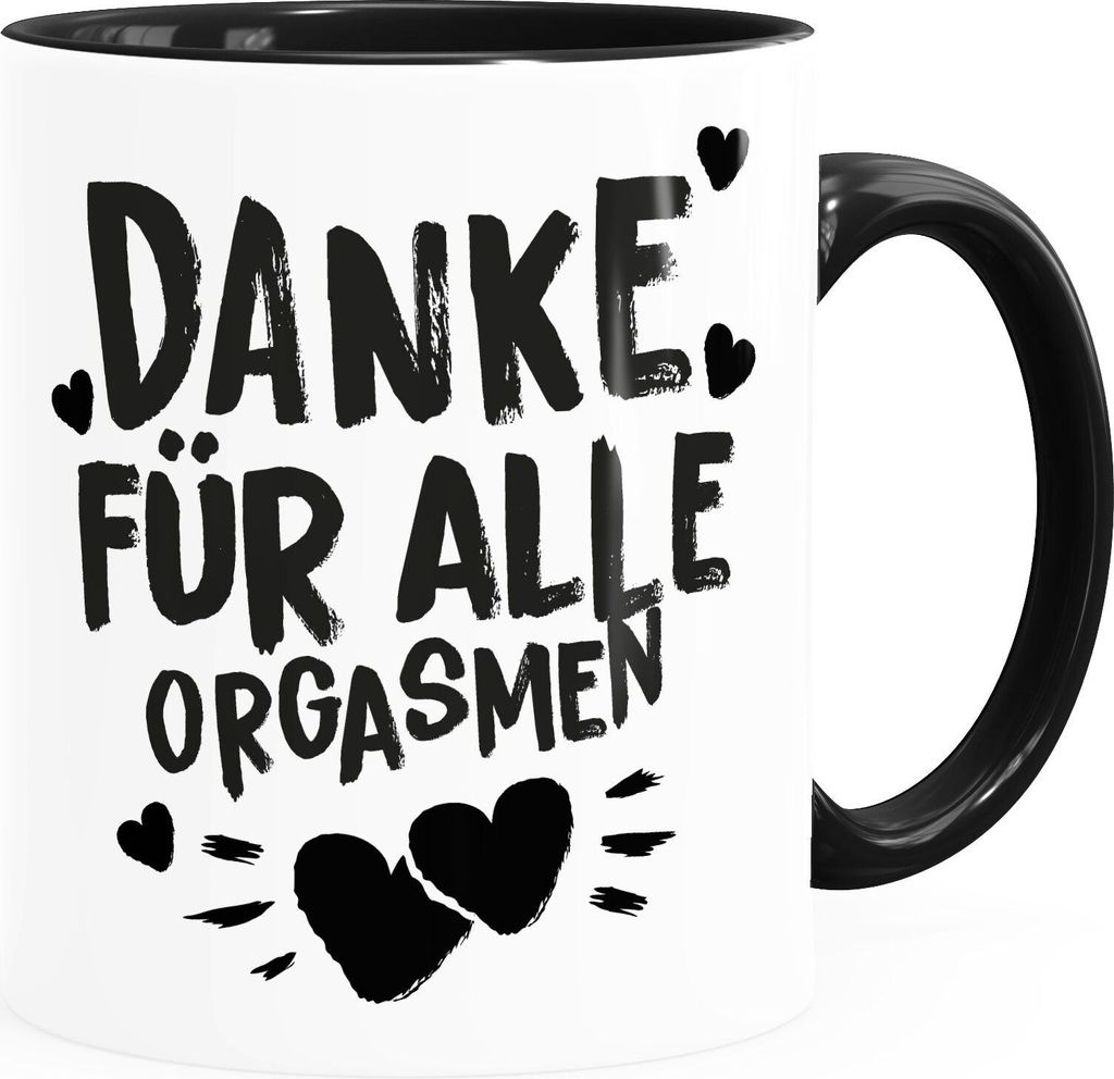 Kaffee-Tasse Danke für alle Orgasmen Geschenk Liebe lustig Produktbild 