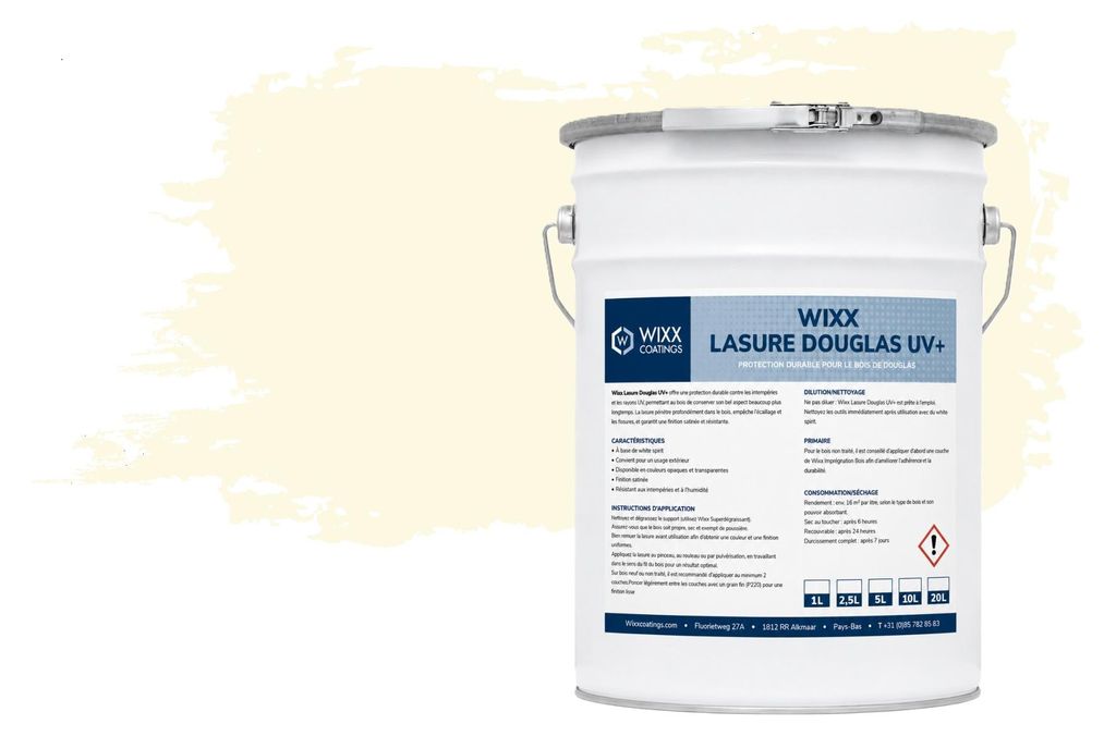 Wixx Lasure Douglas UV+ - RAL 1015 | Blanc ivoire - 1L Image du produit 
