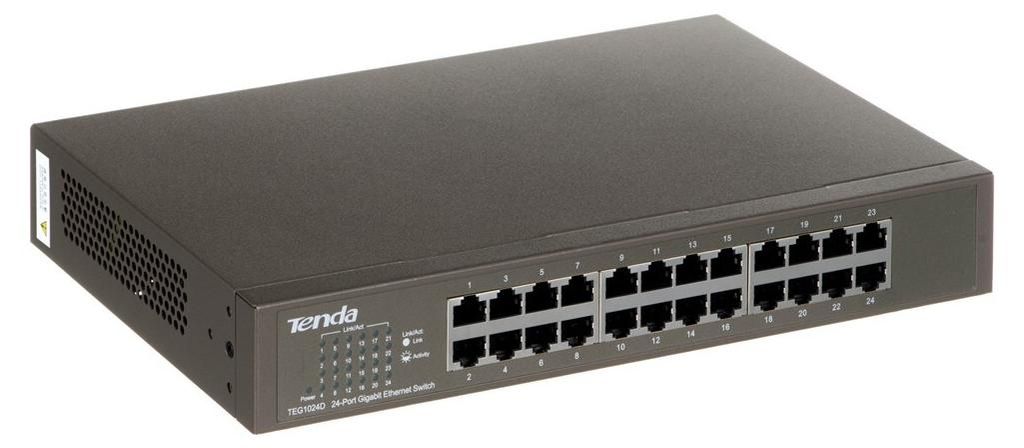 Tenda 24-port Gigabit Ethernet Switch Unmanaged Blue Immagine del prodotto 