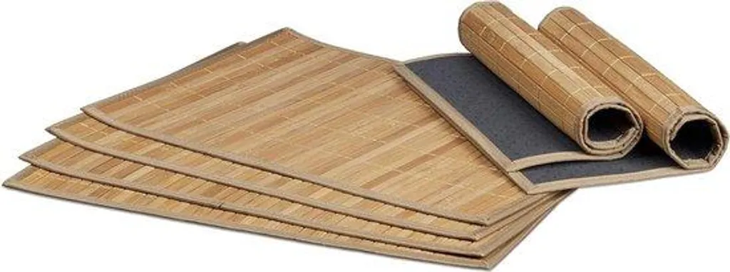 Protège Table Lavable en Bambou : Lot de 6 Sets Antidérapants 30 x 45 cm
