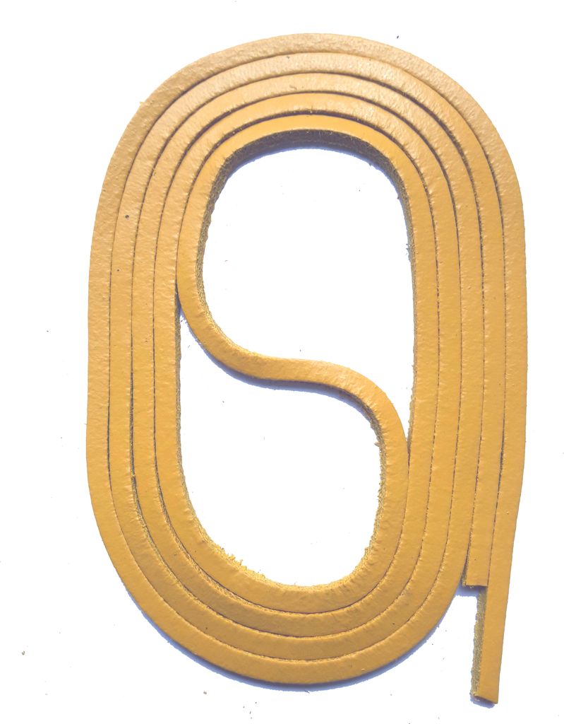SNORS Ledersenkel - HELLBRAUN - 3mm - echtes Leder