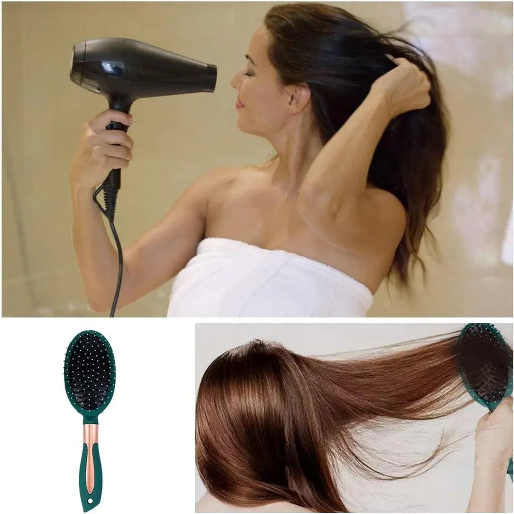 Démêlage Cheveux Longs sans Douleur avec la Brosse Ovale Antistatique x4