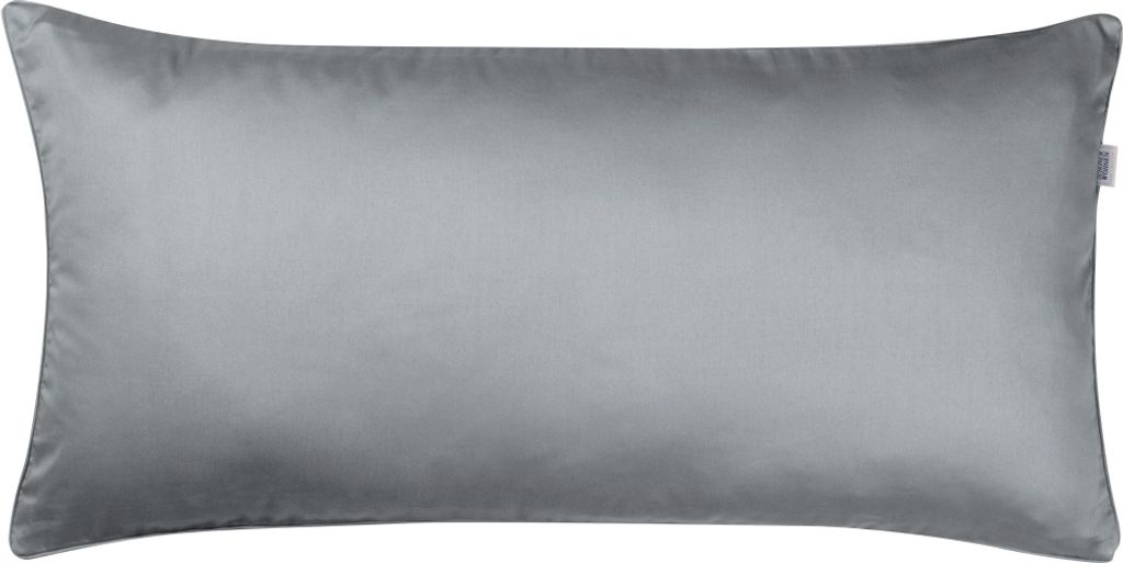 Schöner Wohnen Satin-Kissenbezug einzeln Pure Farbe grau Größe 40x80cm