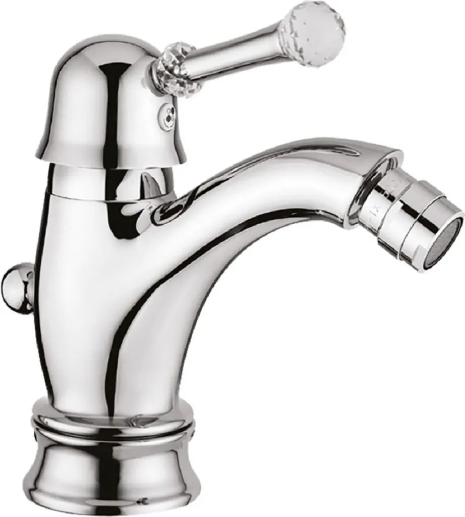 Robinet de lavabo luxe Swarovski argenté idéal pour salle de bain chic