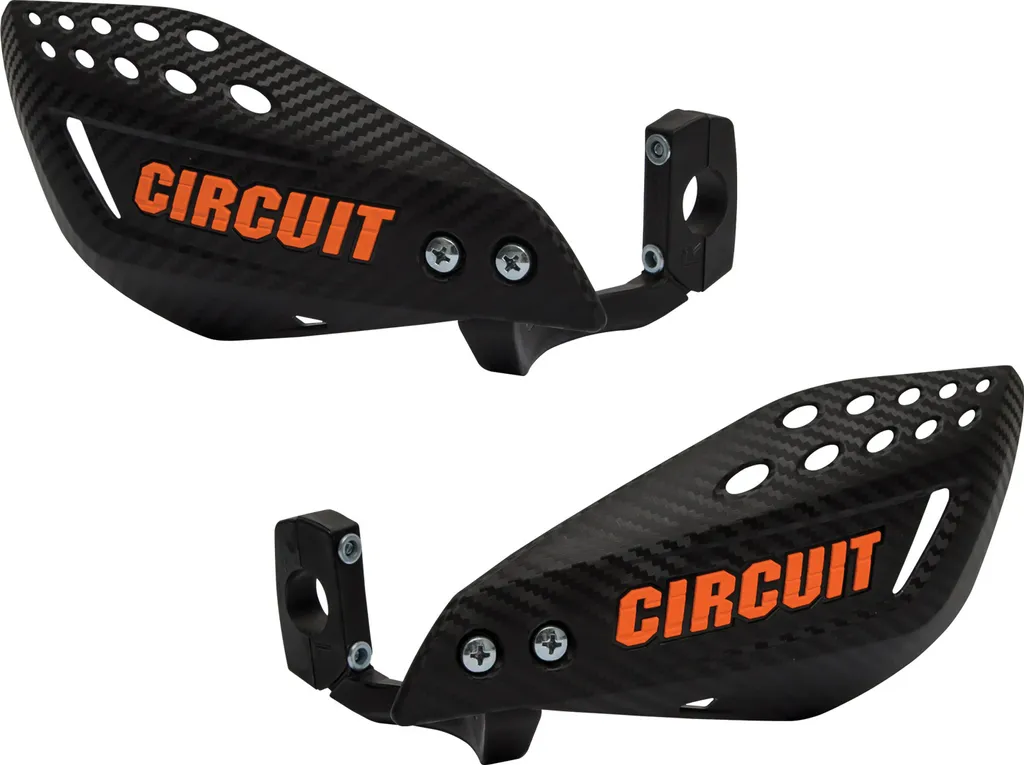 Protège-mains carbone Circuit Vector orange haute résistance choc