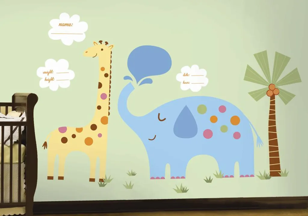 RoomMates - Adesivi Rimovibili murali da Parete per cameretta Bambino Animali e Alfabeto
