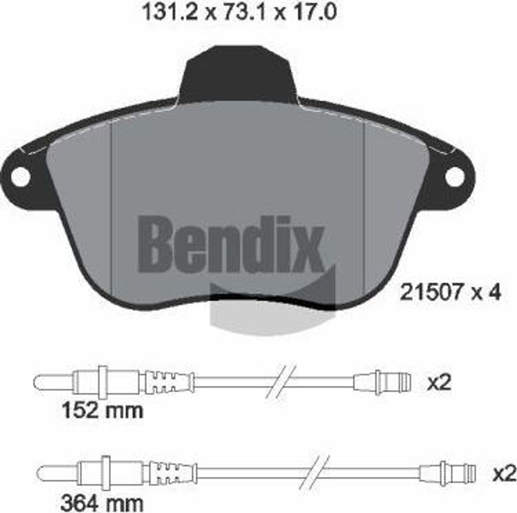 BENDIX Braking BPD1805 Bremsbelagsatz, Scheibenbremse OE 425089 kompatibel mit 605