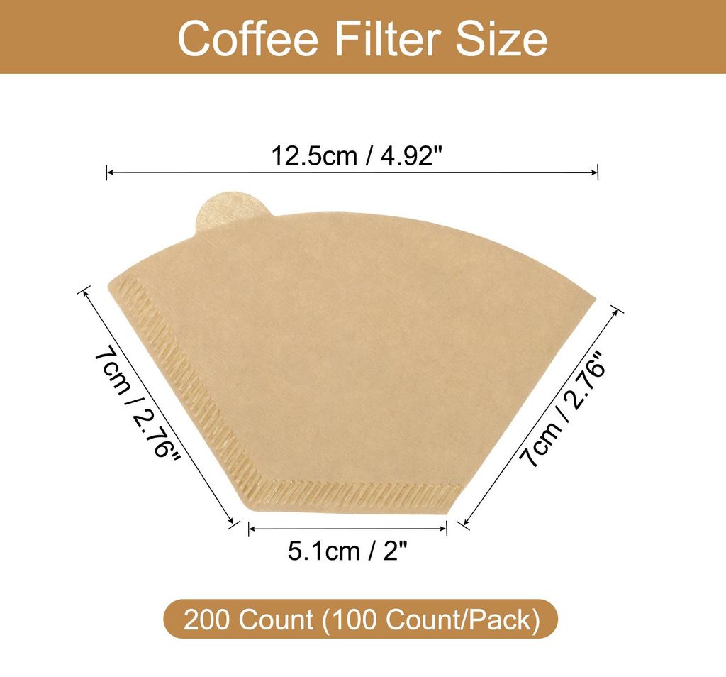 200 Stš¹ck U Kaffeefilter, Gr??e 1, Einweg-Papierfilter fš¹r Kaffeemaschinen Natš¹rliche ungebleichte Holzfaser geeignet fš¹r Kaffeefilter ...