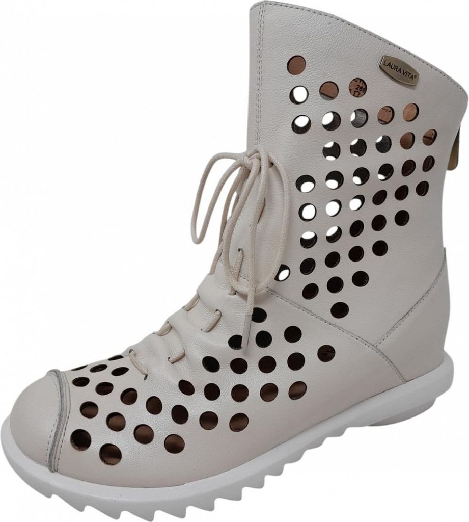 Laura Vita Sommerstiefel Laura Vita Schnürstiefel Weiß Produktbild 