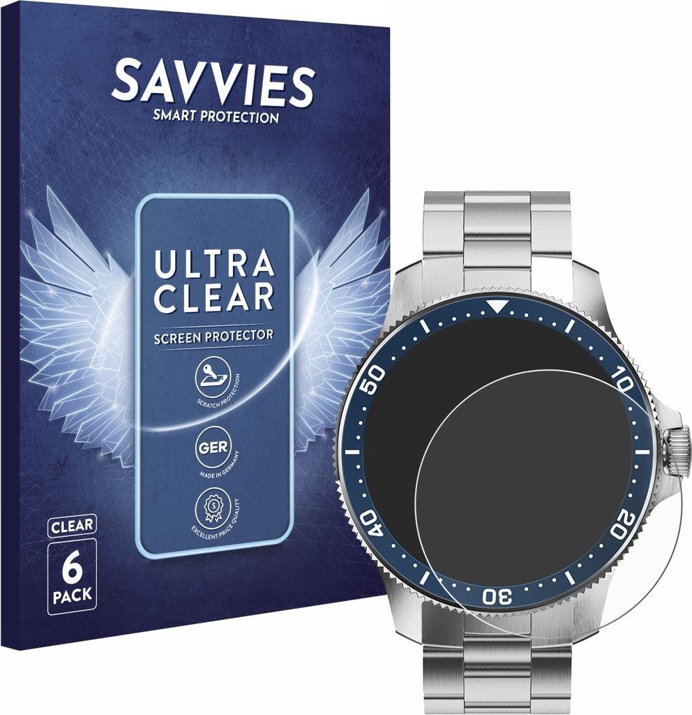 6x Für Withings ScanWatch Horizon (43 mm) Schutzfolie Produktbild 
