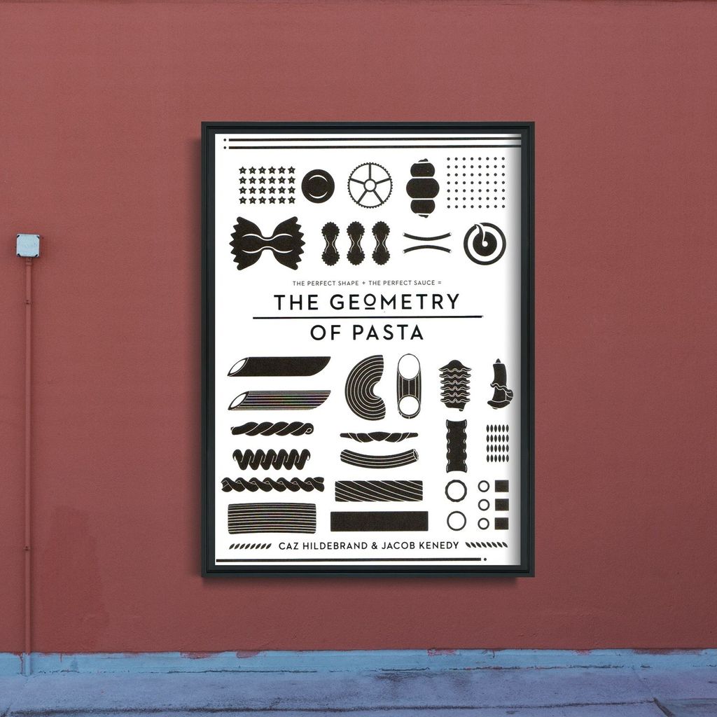 Poster - Canvas - Leinwand - 42 cm x 59,4 cm - Geometrie von Pasta