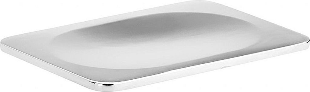 BORGANIC Seifenablage Edelstahl Zink Chrom 120x28x85 mm für Bad & Küche >> zum Bohren