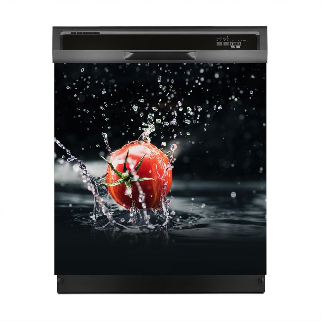 Aufkleber sticker 60x60 cm Dekorative folie Spülmaschine - Tomaten spritzer Wasser
