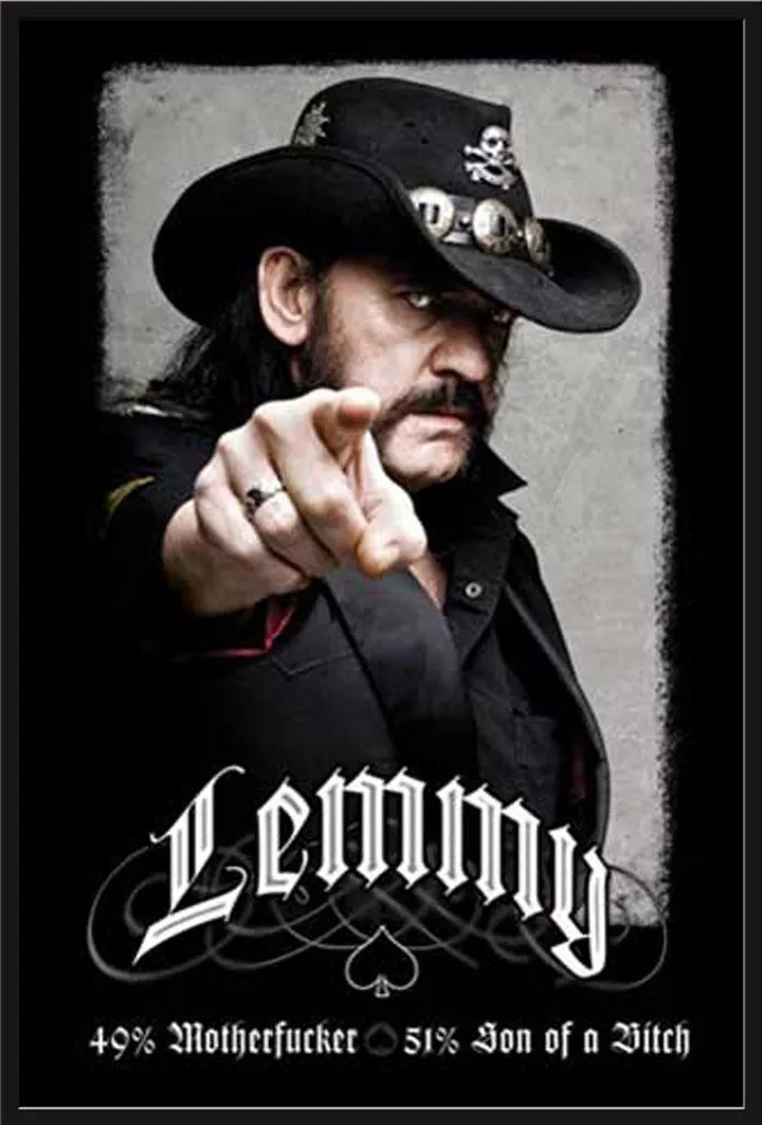 Affiche Lemmy encadrée sous plexiglas Shinsuke® : protection durable