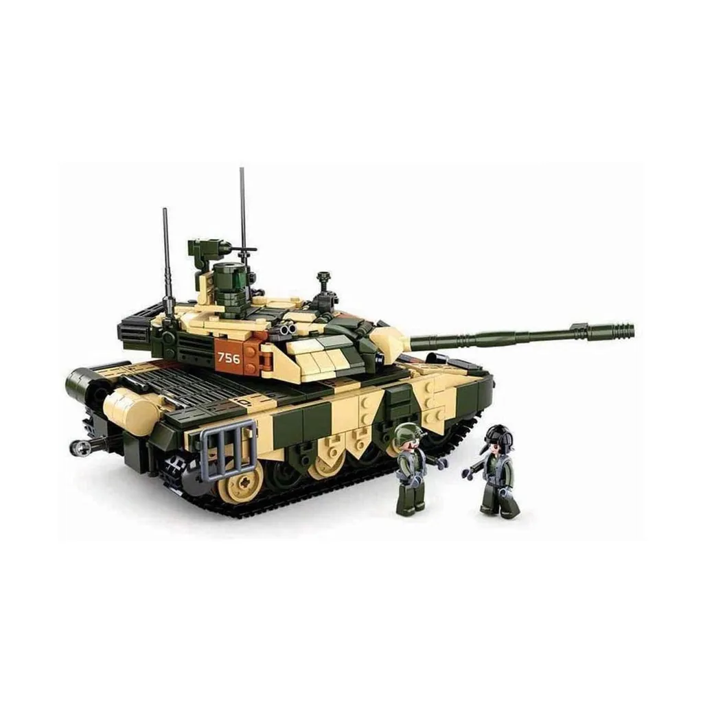 Maquette char de combat Sluban pour enfant : kit de 758 pièces Army