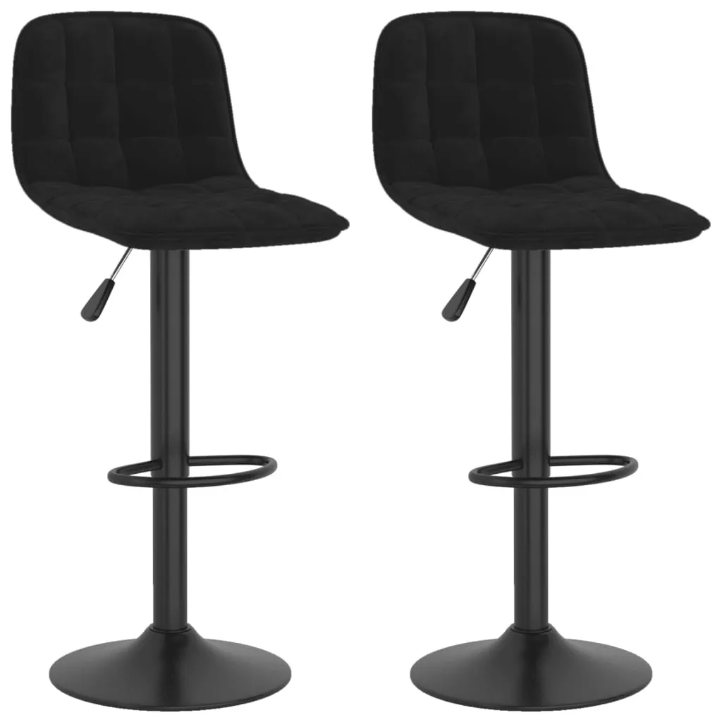 vidaXL Sgabelli Bar Velluto Nero (Set 2): Eleganza e Comfort in Cucina