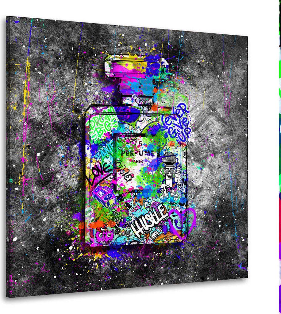Graffiti Street Art Parfüm Leinwandbild Wandbild Kunstdruck Produktbild 