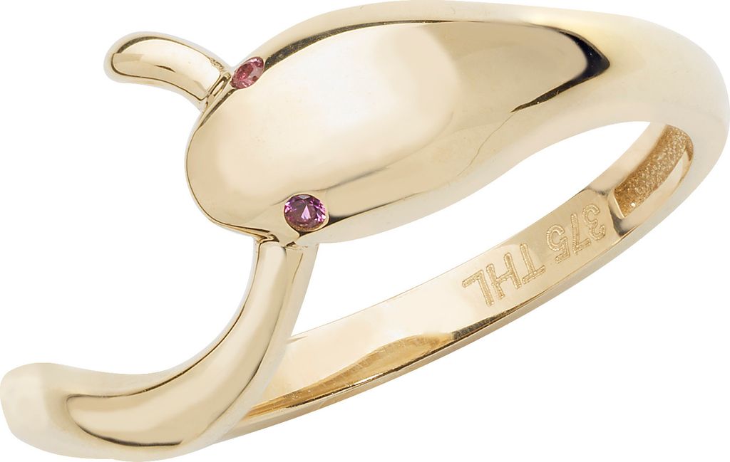 Exklusiver 9 Karat (375) Gold Damen - Motivring mit Zirkonia (synth.), 54 (17.2); TRS17049RSN