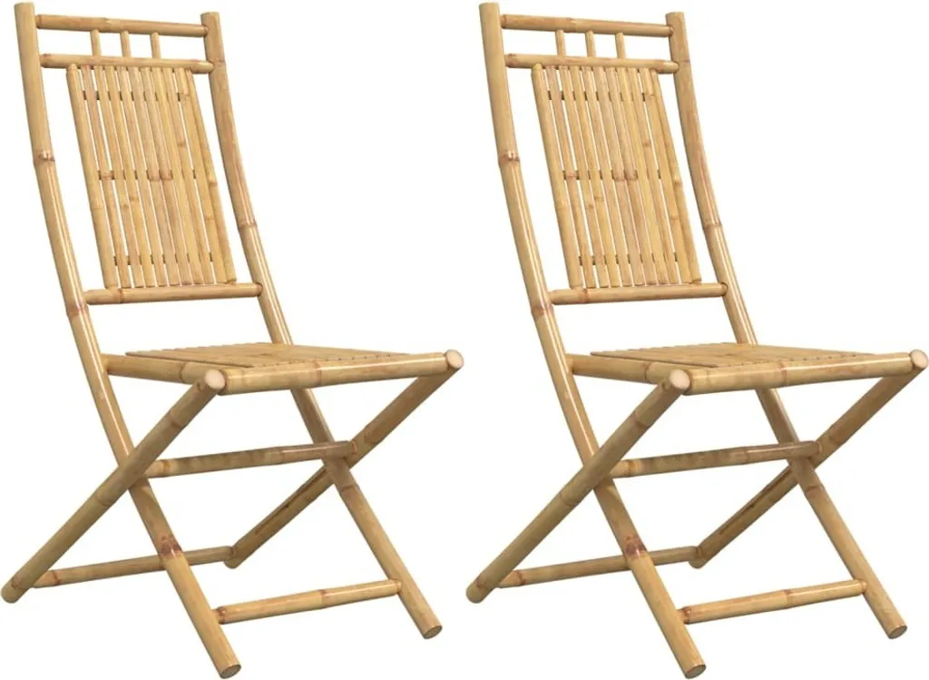 Set 2 Sedie Giardino Pieghevoli Bambù 46x66x99 cm | vidaXL Offerta