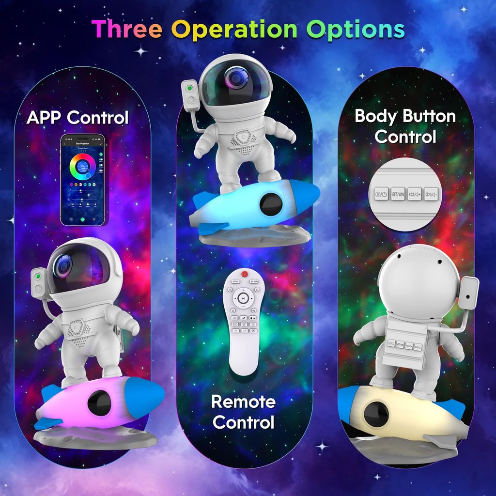Sternenhimmel Projektor Astronaut, Nachtlicht Mit Bluetooth Produktbild 11