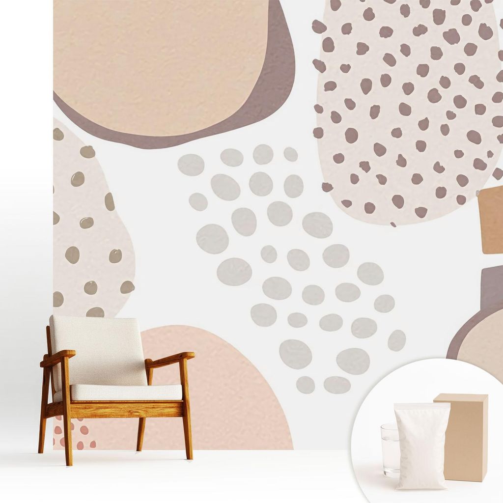 Fototapete - 250x250 cm - Tapete - Wandtapete - Wandbilder - Dekofolie - Tapete Folie - Wand - Dekoration - Wohnzimmer - Feine Punkte