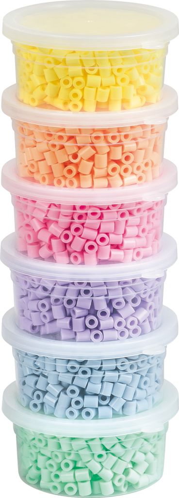 Bügelperlen-Set, 3.000 Stück Pastell