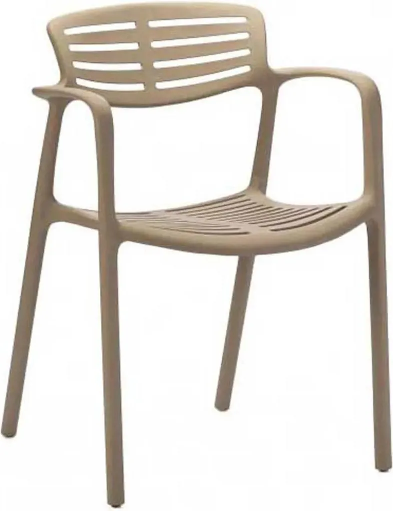 Fauteuil de jardin empilable Resol Toledo Aire Marron pour terrasse et salon