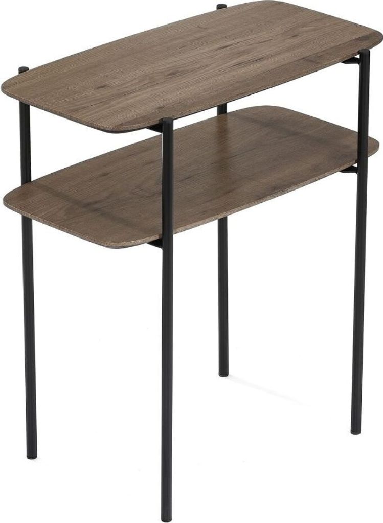 Moderner Beistelltisch PINA 60cm taupe Pinien-Optik Pflanzsäule