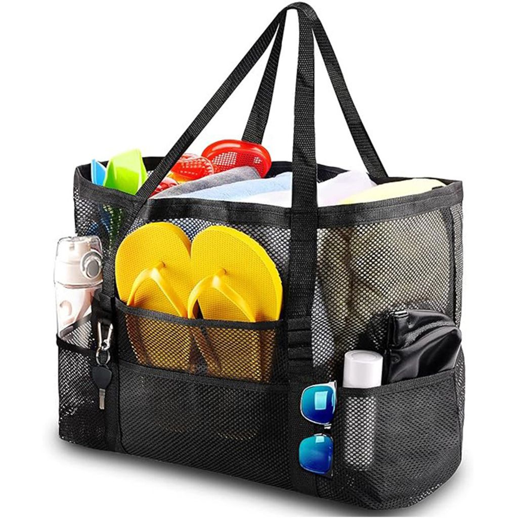 MCBOSON Strandtasche,XXL Strandtasche mit Reißverschluss Produktbild 