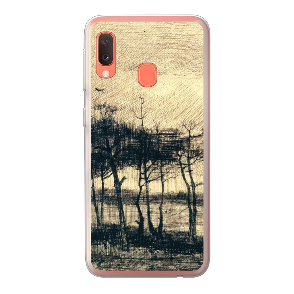 MuchoWow Handyhülle Schutzhülle Hülle für Samsung Galaxy A20e Kiefern im Sumpf - Vincent van Gogh Silikon Softcase Handy Hülle - Abdeckung