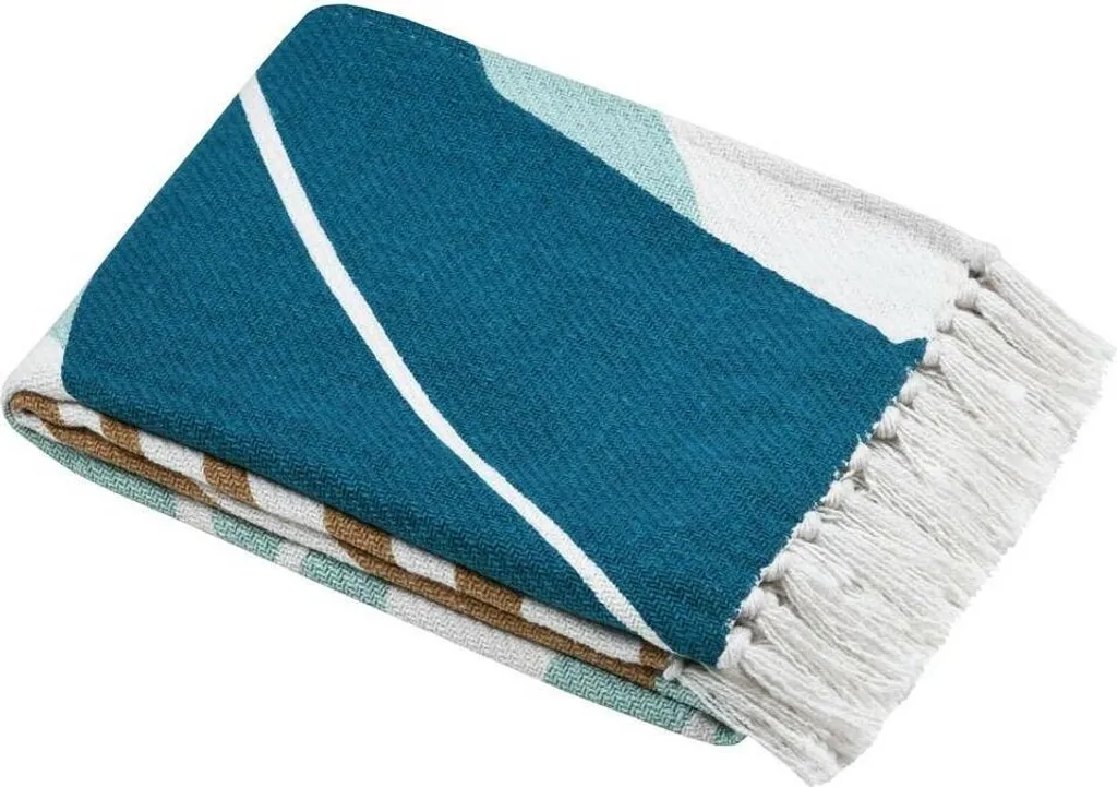 Plaid ALOHA Foglie con Nappe 125x150 | Copriletto Design Tropicale