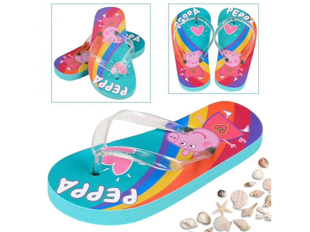 Peppa Pig Barevné dívčí žabky/žabky, bazénové žabky pro Obrázek produktu 